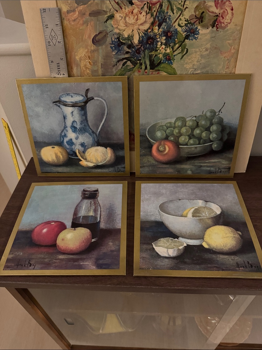 Vintage Henk Bos Still Life Art Prints Set of 4 | MCM Kitchen Decor